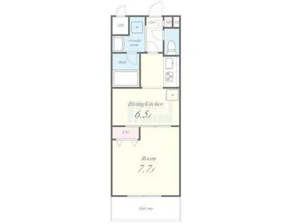 ネオコート早稲田(1DK/4階)の間取り写真