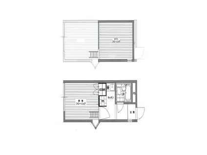 アップルハウス中山(ワンルーム/2階)の間取り写真