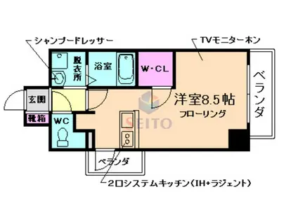 EN SOLEIL(ワンルーム/2階)の間取り写真