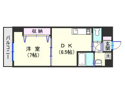 リードインアイエスヒラノ(1DK/10階)の間取り写真
