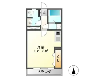 HIROSE BLDG. II(ワンルーム/3階)の間取り写真