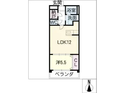 FELICE(1LDK/2階)の間取り写真