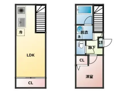 BELLE VILLE 白金(1LDK/1階)の間取り写真