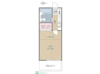 T.フラット(1K/1階)の間取り写真