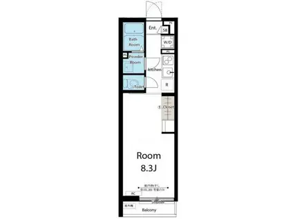 リブリ・GRAND FELIZ グランドフェリス(1K/1階)の間取り写真