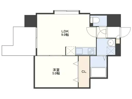 716浜口(1LDK/2階)の間取り写真