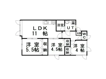 ひかりハイツ(3LDK/2階)の間取り写真