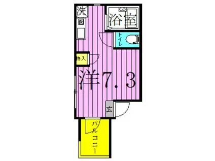 MELDIA梅田 A(ワンルーム/1階)の間取り写真