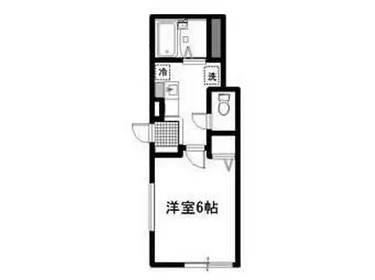 ミカンハウス(1K/1階)の間取り写真