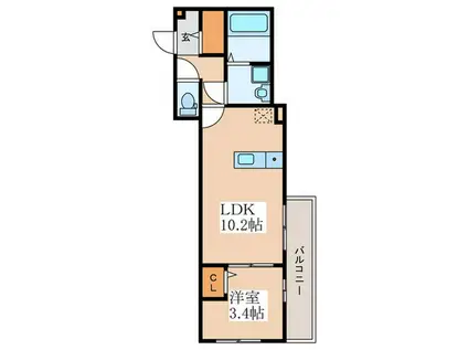 BESTSTAGE羽村市五ノ神4丁目1(1LDK/2階)の間取り写真