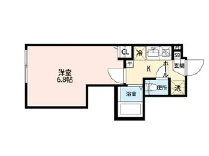 グランクオール綾瀬グレイス(1K/2階)の間取り写真