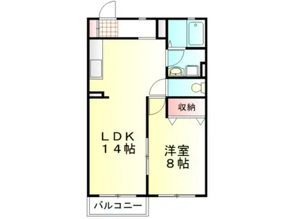 スプリングタイム(1LDK/2階)の間取り写真