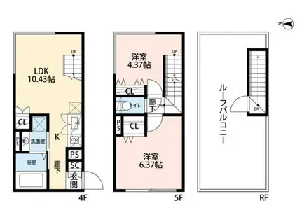ロボットホーム中目黒(2LDK/B1階)の間取り写真