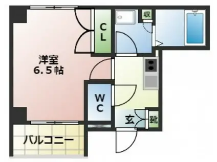 スカイコート渋谷初台(1K/5階)の間取り写真