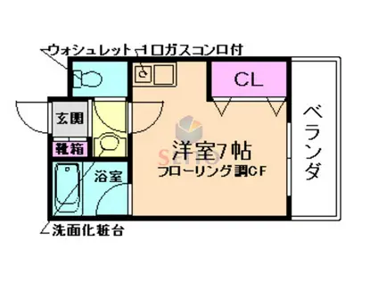 ふぁみーるYOTSUYA(ワンルーム/3階)の間取り写真