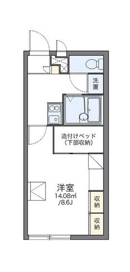 レオパレスTUSIMA(1K/2階)の間取り写真