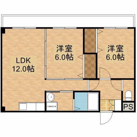 クレールエミナ(2LDK/2階)の間取り写真