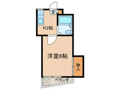 ラフォーレ調布(1K/3階)の間取り写真