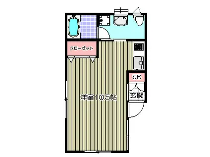 カーサリベルタ(ワンルーム/1階)の間取り写真