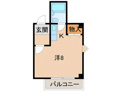 グランメール畑屋敷(ワンルーム/4階)の間取り写真