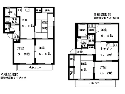 シャーメゾンリラ A棟(3DK/2階)の間取り写真