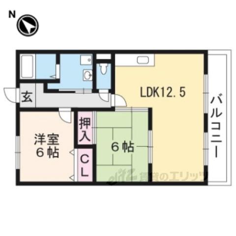RIVER ANNE(2LDK/2階)の間取り写真
