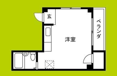 さくらマンション(ワンルーム/2階)の間取り写真