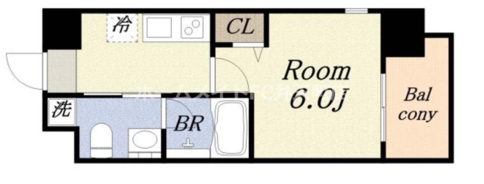 インザライフ大正RESIDENCE(1K/6階)の間取り写真