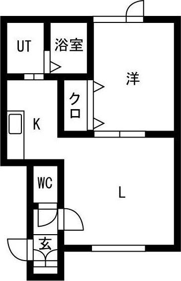 BEST LIFE 手稲前田 (1LDK/1階)の間取り写真