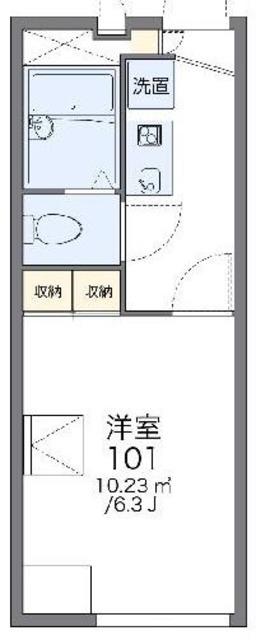 レオパレス花水木(1K/2階)の間取り写真
