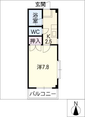 イハラステイツ(1K/2階)の間取り写真