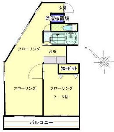 アズマヤ栄橋ビル(1LDK/4階)の間取り写真