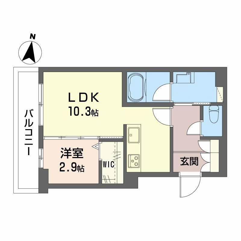 シャーメゾン ウィステリア(1LDK/3階)の間取り写真