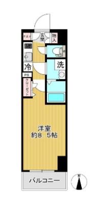 SHOKEN RESIDENCE亀戸(1K/6階)の間取り写真