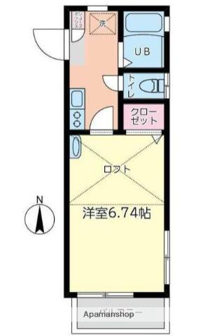 メゾンAYA(1K/2階)の間取り写真