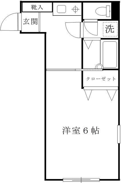 ブライト・T(1K/1階)の間取り写真