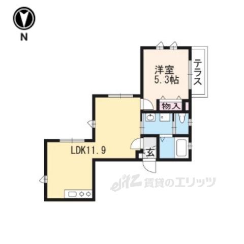 メゾン元田中(1LDK/1階)の間取り写真