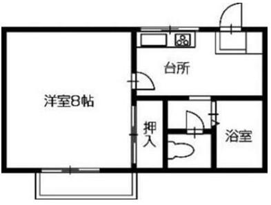 サンステージ四国大学前(ワンルーム/1階)の間取り写真