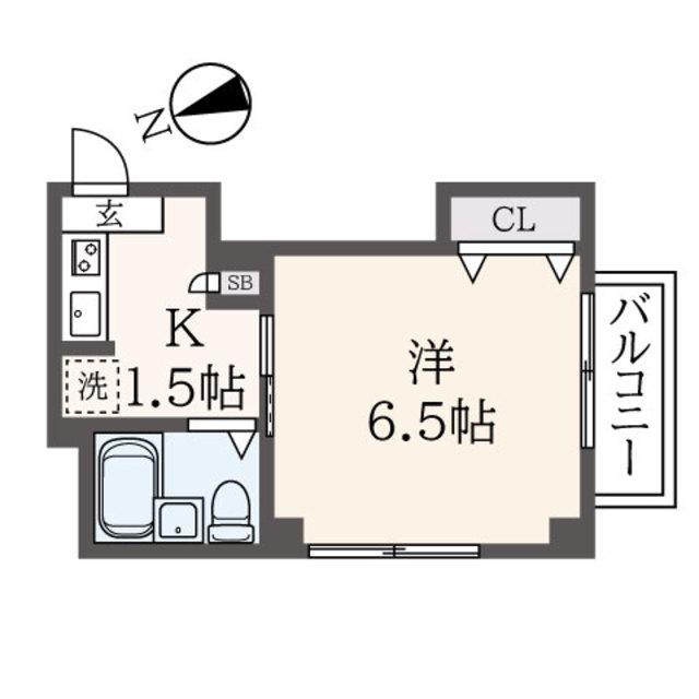 ポートライフ・ケイ(1K/4階)の間取り写真