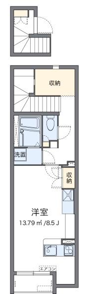 ミランダKONA WIND(ワンルーム/2階)の間取り写真