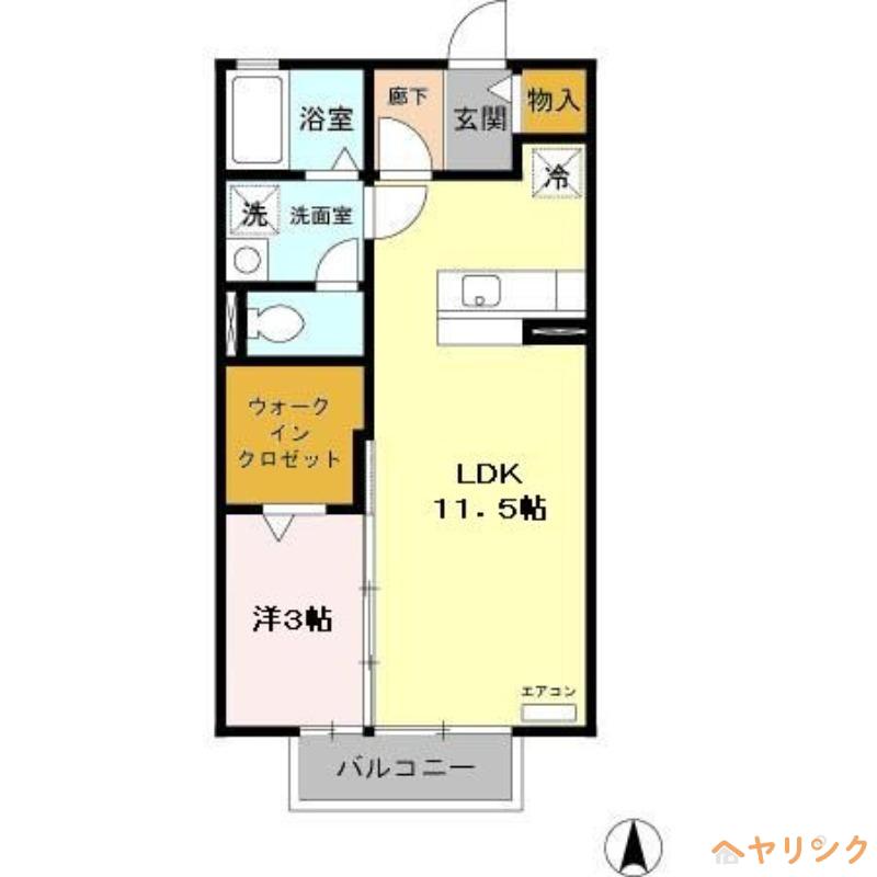 リオグランデ(1LDK/2階)の間取り写真