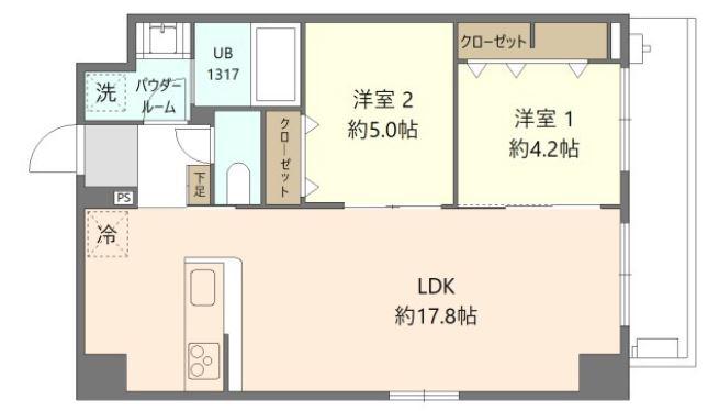 コンフォルト葛西(2LDK/3階)の間取り写真