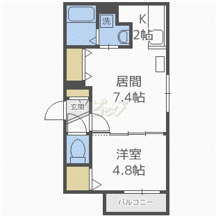 TERRACE TSUMUGI(1LDK/1階)の間取り写真