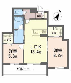 シャーメゾン上大利レジデンス(2LDK/3階)の間取り写真