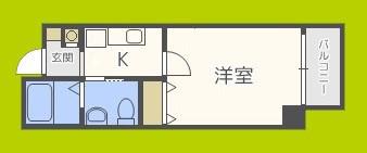 フィオレ立売堀(1K/7階)の間取り写真