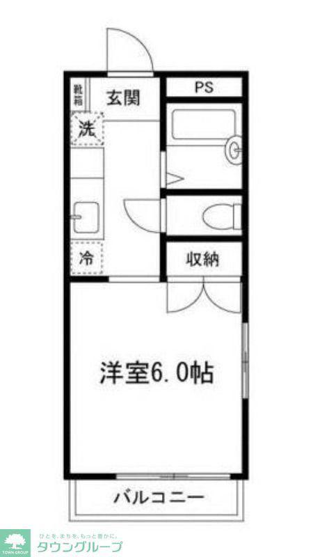 フォレストブライト(1K/3階)の間取り写真