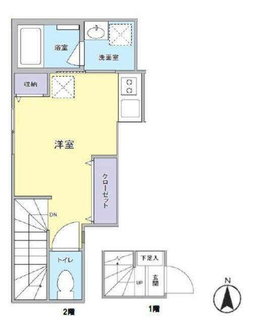 FAIR北小岩A・B(ワンルーム/2階)の間取り写真