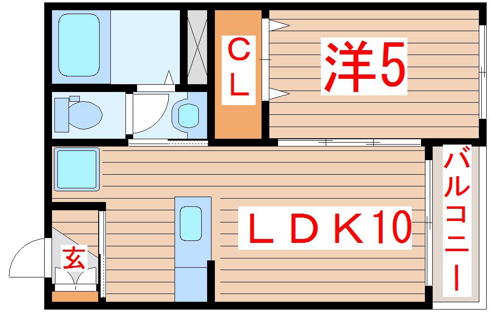 エターナルウィステリア(1LDK/1階)の間取り写真