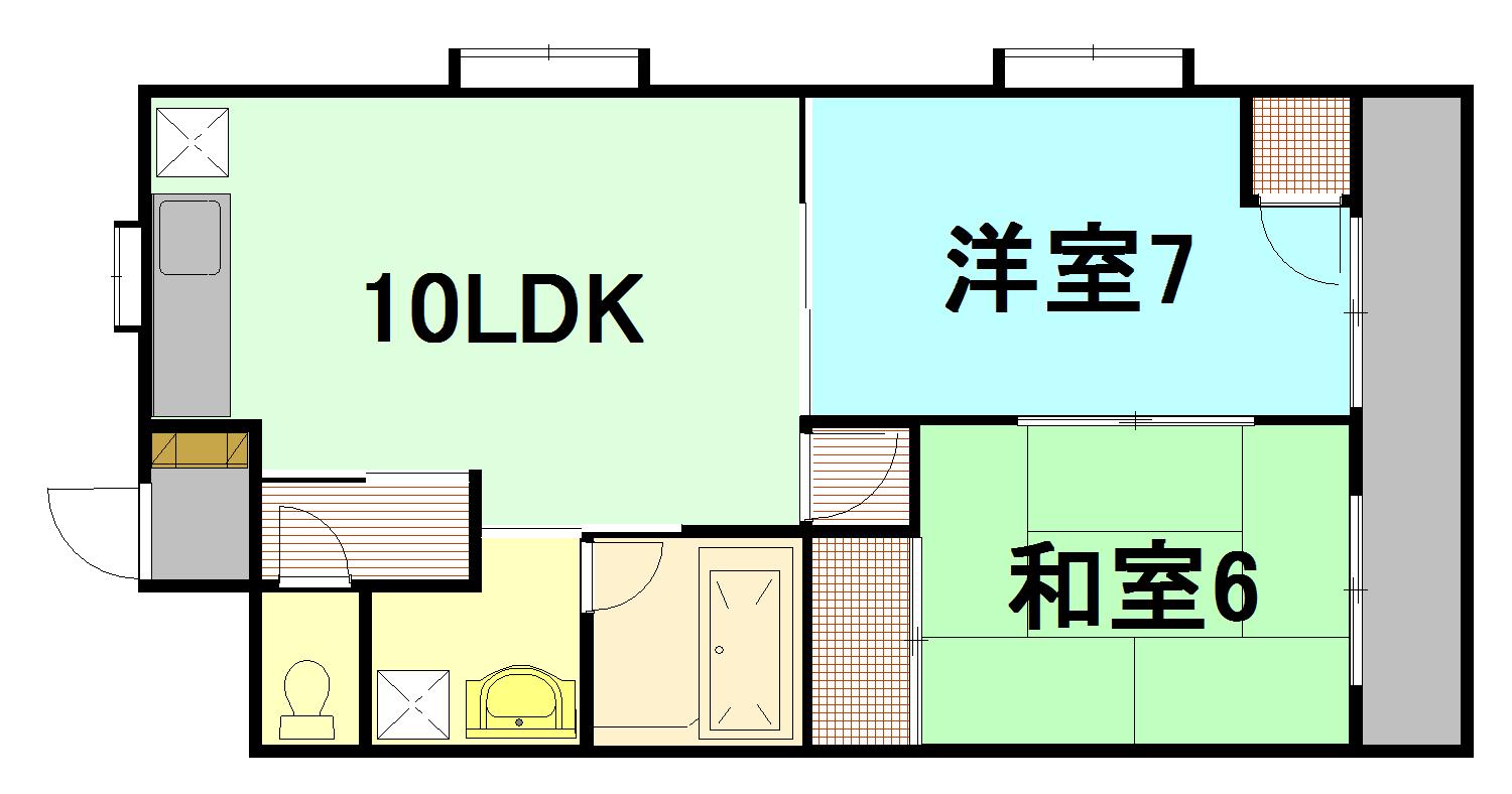 プレミールTAKAKI(2LDK/3階)の間取り写真