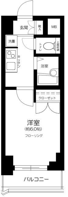 エクセリア新宿第3(1K/5階)の間取り写真